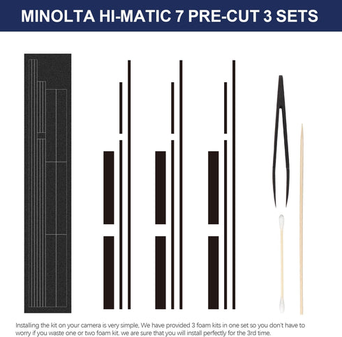 eTone Pre-Cut Light Seal Foam Sponge Kits Repair for Minolta Hi-Matic 7/Hi-Matic 7S/Hi-Matic 7S II Film Camera....