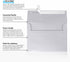 LUXPaper A7 Invitation Envelopes | Peel & Press | 5 1/4" x 7 1/4" | Silver Metallic | 80lb. Text | 50 Qty...