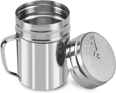 Accmor 5oz Salt and Pepper Shakers with Adjustable Pour Holes, Stainless Steel Dredge Shaker, Seasoning Spice Shakers for Salt Pepper Cinnamon Sug...