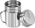 Accmor 5oz Salt and Pepper Shakers with Adjustable Pour Holes, Stainless Steel Dredge Shaker, Seasoning Spice Shakers for Salt Pepper Cinnamon Sug...