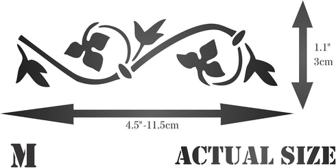 Gothic Border Stencil, 16 x 4 inch (L) - Wall Art Decor Border Stencils for Painting Template…...