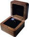 Wooden Ring Box, Personalized Engagement Ring Box Wedding Day Square Ring Box Holder Single Slot Rustic Ring Storage Box (Black)...