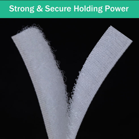 3/4 Inch Sew on Hook and Loop Strips | Easy to Sew | Excellent Grip | Non-Adhesive Back Nylon Fabric Fastener Strips for Clothing Sewing Crafts an...