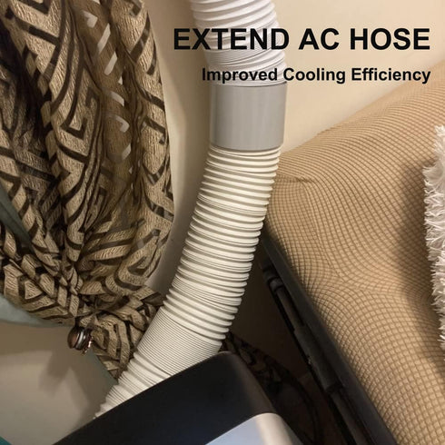 Air Conditioner Hose Extention Coupler 5.9 Inches, Support Clockwise & Counter-Clockwise Thread AC Hose, Suit for AC Hose Coupling Extension...