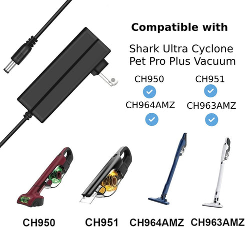 13.3V Charger for Shark Ultra Cyclone, 6.6Ft (for CH950 CH950C CH951 CH951C CH955)...