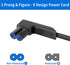 Pair of 1.15Ft Short Power Cord for Sonos One/One SL/Play 1 Speaker Power Cable with 90 Degree Angle - 2 Prong Power Cable Replacement Cord for So...