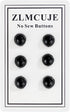 6 Pcs Mini No Sew black Buttons Brooch Pins Cover up Buttons Fasteners Detachable Reusable Multi-purpose for Clothes(Black10mm)...