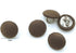 50pcs Brown Fabric Cloth Covered Round Buttons with Metal Shank Buttons for Sewing DIY Crafts Handmade Making Supplies 10mm...