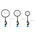Lab Stand Support Retort Ring Set 60mm 80mm 100mm, Lab Metalware Equipment...