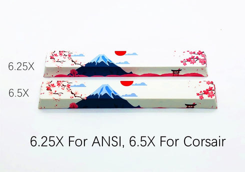 Novelty Spacebar Artisan Keycap PBT Dye Subbed 6.25u 6.5u Custom Keycaps Cherry Profile for Standard ANSI Cherry MX Mechanical Gaming Keyboards (6...