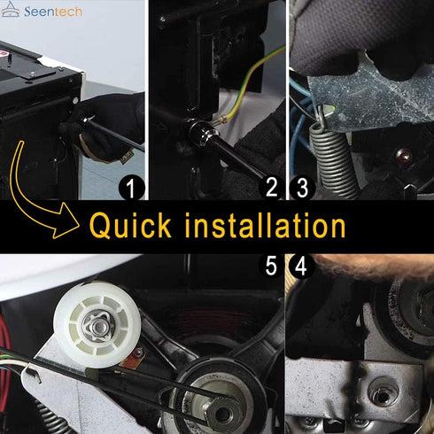 W10837240 Dryer Idler Pulley with Bracket by Seentech - Exact Fit for Whirlpool Kenmore Dryer Replace: 279640 W10118756 W10547290 PS11726337 3387372 3388674, W10118754