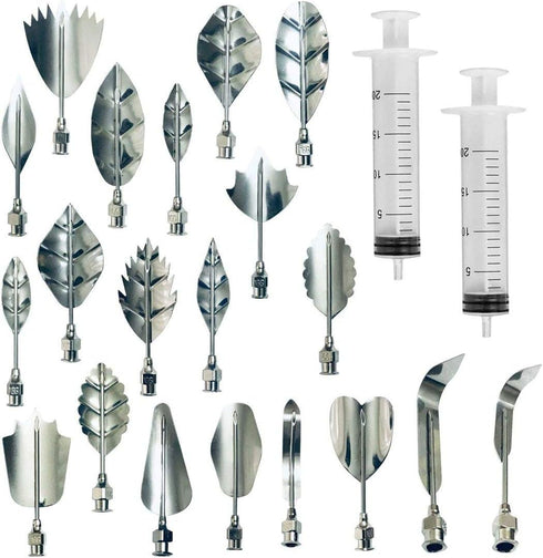 Jelly Decorating Tools - 3D Gelatin Jelly Cake Art Tools Set with Syringe Pudding Pastry Nozzles Stainless Steel Needles Tips Baking Pastry...
