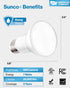 Sunco Lighting - 6 Pack BR20 LED Bulbs Indoor Flood Light R20 Dimmable CRI93 3000K Warm White 50W Equivalent to 7W, E26 Medium Base, Recessed Can ...
