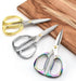 8Inch Household Kitchen Scissors, Food Shears or Ribbon Cutting Stainless Steel Scissors- all Purpose Scissors Steel Blades gardening tools for he...