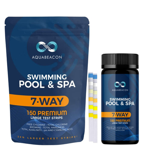 Pool Test Strips - 7-Way Spa & Hot Tub Test Strips – 150PCS Premium Pool Testing Strips - Pool Water Test Strips for Alkalinity, pH, Free & Total ...
