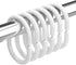 Amazer White Shower Curtain Hooks Rings, 24 Pcs Plastic Shower Curtain Rings, Plastic Shower Curtain Hooks for Bathroom Shower Rod, White Shower H...