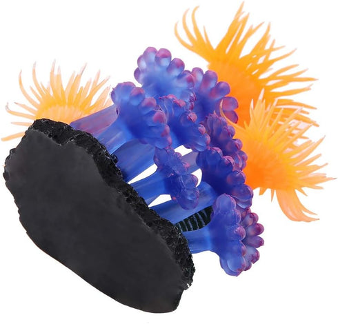 TOPINCN Artificial Coral, Simulation Plant Luminous Silicone Coral Sea Anemone for Fish Tank Landscape Decoration Aquarium Ornaments...