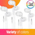 Earbuds 30 Pack | Bulk Basic Earbuds, Pearl White in-Ear Earbuds, Disposable Earphones, Affordable Headphones, 3.5 MM Audio Jack Earbuds for Schoo...