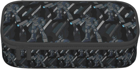 Robotic Warrior Pencil Case Big Capacity Multi Compartment Stationery Box Robot Pencil Pouch Holder Desk Organizer For School Office Home...