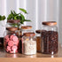 Large Glass Food Canisters, 93 FL OZ(2750ml) Kitchen Serving Stoarge Container with Airtight Wooden Lids, Cereal Dispenser Jars for Spaghetti Past...