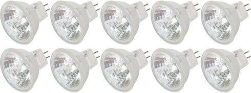 Simba Lighting MR11 Halogen 20W 12V FTD Spotlight Light Bulbs (10 Pack) 2-Pin 220lm for Landscape, Accent, Track Lights, and Fiber Optics, GU4 Bi-...