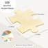 100 Blank Wooden Puzzle Pieces, Unfinished Freeform Jigsaw Puzzle Pieces for Crafts & DIY, Each Piece is 1.8x1.3 Inches to Draw on, Natural Wood P...