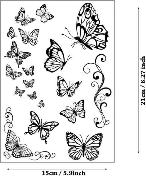 Butterflies Clear Stamps for Card Making Transparent Silicone Stamp DIY Scrapbooking Supplies Embossing Paper Card Album...