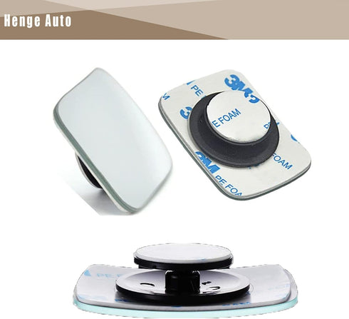 Car Blind Spot Mirror,HD Glass Frameless Convex Rotating Design,Rear View Mirror with wide angle Adjustable,Stick for Van SUV Trucks Universal (Re...