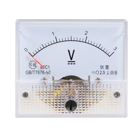 uxcell DC 0-3V Analog Panel Voltage Gauge Volt Meter 85C1 2.5% Error Margin...