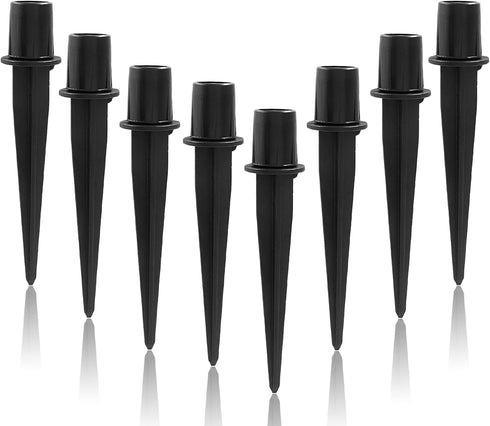 8 Pcs Solar Light Stakes Replacement, 0.62" x 5.3" Plastic Ground Stakes Pathway Lights Spike for Yard Garden Outdoor Christmas Halloween Pathway ...