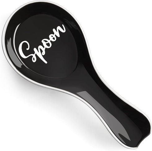 Ceramic Spoon Rest for Stove Top, DAYYET Large Spoon Holder, Spoon Rest for Kitchen Counter, Spatula Holder Utensil Rest for Ladles, Tong, Modern ...