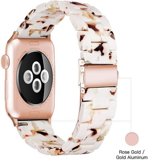 Light Apple Watch Band-Fashion Resin Apple Watch Series 8 Series 7 band, iWacth Bands, Apple Watch Bands for Women Compatible with Apple Watch Ser...