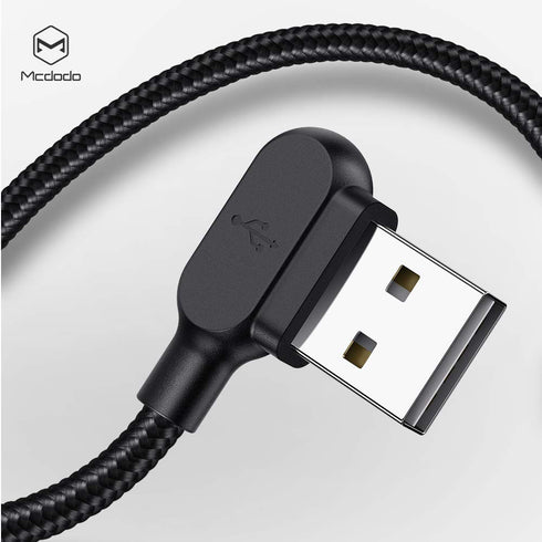Mirco USB 90 Degree Right Angle Elbow Design Game LED Nylon Braided Sync Charge USB Data 6FT/1.8M Cable Compatible Samsung Galaxy S7/S7 Edge, Nexu...