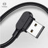 Mirco USB 90 Degree Right Angle Elbow Design Game LED Nylon Braided Sync Charge USB Data 6FT/1.8M Cable Compatible Samsung Galaxy S7/S7 Edge, Nexu...