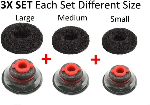 3X Ultra Comfort Eartips Ear Buds Replacement Earphone Ear Tips Kits Earpads Foam Set Cushion for Plantronics Voyager 5200 5220 5210 Series Blueto...
