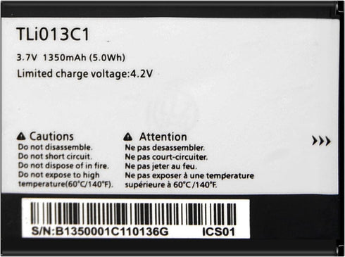 DDONG Battery TLi013C1 for TracFone Alcatel My Flip Myflip A405DL, Replacement Battery for Alcatel One Touch Go Flip Phone 4051S 4044W 4044T 4044O...