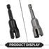 2 PCS Butterfly Hole Socket Wrench, Hex Shank Nut, Power Wing Nut Driver, Universal Automobile Accessories, for Most Cars, Trucks and Vans (Silver...
