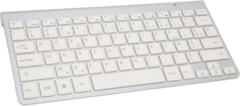 ASHATA Wireless USB-C Keyboard, 2.4g Portable Bilingual Keyboard (French-English), Slim Design for Desktop, Laptop, Tablet...