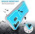 FITO for Samsung Galaxy A21 Case, Dual Layer Shockproof Heavy Duty Case with Screen Protector for Samsung A21 Phone, Built-in Kickstand (Blue)...