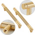 2 Pcs Cabinet Handles Gold Drawer Handles Pulls Kitchen Drawer Handles Furniture Handles for Kitchen Cupboards Chest of Drawers...