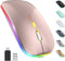 ?Upgrade? LED Wireless Mouse, Slim Silent Mouse 2.4G Portable Mobile Optical Office Mouse with USB & Type-c Receiver, 3 Adjustable DPI Levels for ...