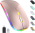 ?Upgrade? LED Wireless Mouse, Slim Silent Mouse 2.4G Portable Mobile Optical Office Mouse with USB & Type-c Receiver, 3 Adjustable DPI Levels for ...