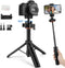 Camera Tripod Stand, Mini Desktop Aluminum Tripod Selfie Stick with Cold Shoe, 360° Ball Head with 1/4 Inch Screw, Portable Tripod for iPhone Andr...