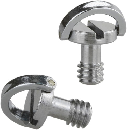 Haoge 1/4"-20 D-Ring Stainless Steel Mounting Fixing Screw for Camera Tripod Monopod Quick Release Plate (Pack of 2)...