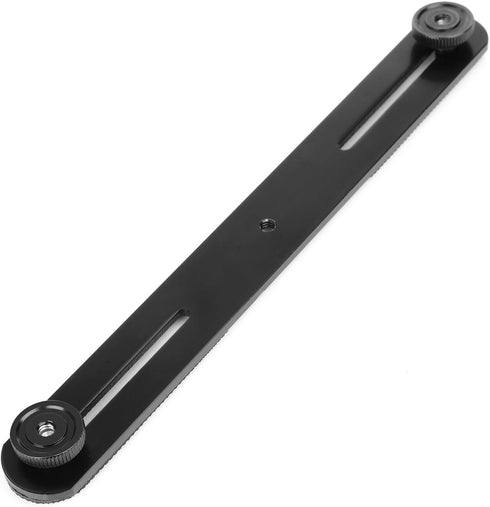 ChromLives 1/4'' Dual Camera Mount Flash Bracket Extension Bar 10.6'' Straight Flash Bracket Tripod Mount Bracket for DSLR Camera LED Light Flash ...