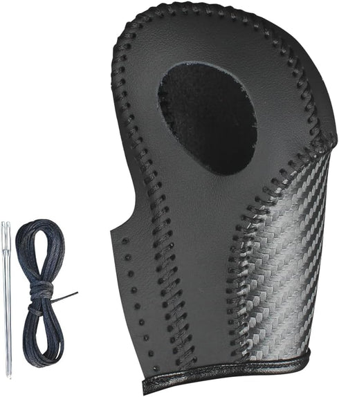 Custom Fit Black Genuine Leather Gear Shift Knob Cover for GMC Acadia 2007 08 09 10 11 12 13 14 15 2016 Automatic Accessories (Black pattern black...