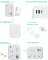 European Travel Plug Adapter, Alitayee EU/UK/US Travel Power Strip with 3 Outlets 3 USB Ports, International Universal Plug Adapter with 3ft Exten...