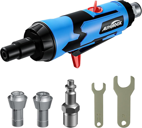 Autolock 1/4", 1/8" Air Straight Die Grinder, 20,000 RPM Free Speed, Pneumatic Straight Die Grinder...