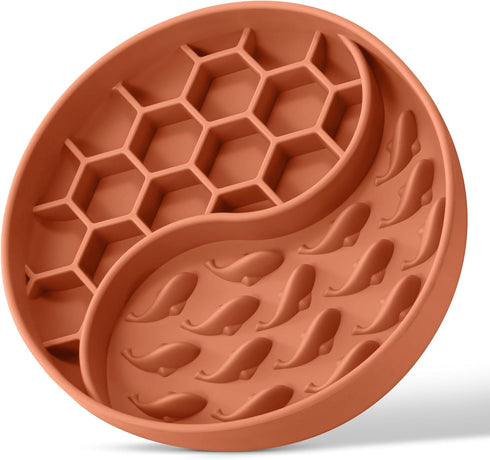 Slow Feeder Dog Bowls, Silicone Pet Food Bowls with Suction Cups for Small Medium Breed, Non-Slip Dog Feeding Bowls Slow Down Pet Eating Speed, An...