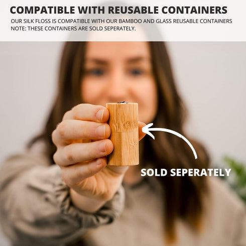 Biodegradable Silk Dental Floss Refill - Six Pack - Organic Natural Dental Floss, Refillable, Compostable Peace Silk Dental Floss Refills - 6 x 33...